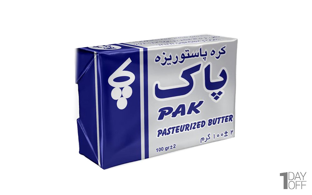 کره پاستوریزه پاک مقدار 100 گرم