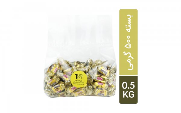 تافی دورنگ کره ای شکلاتی تویستی بسته 500 گرمی