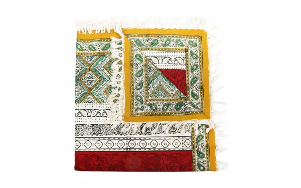 سفره قلمکار مدرن کد 001 سایز 100x100 سانتی‎‌متر