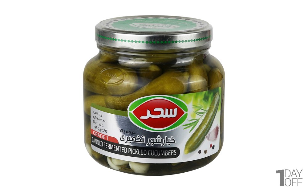 خیارشور تخمیری درجه یک سحر مقدار 1450 گرم 