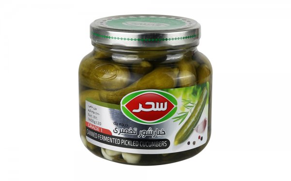 خیارشور تخمیری درجه یک سحر مقدار 1450 گرم 