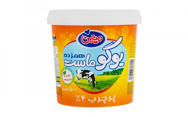 ماست یوگو پرچرب هم‌زده میهن مقدار 1.5 کیلوگرم