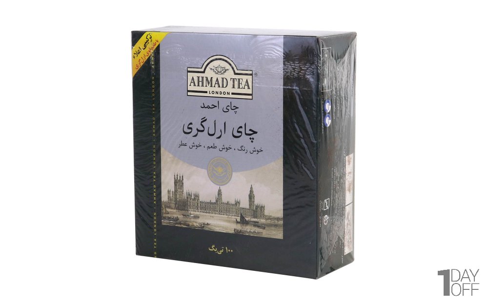 چای کیسه‌ای ارل‌گری احمد بسته 100 عددی 
