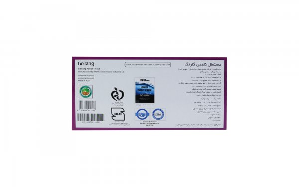 دستمال کاغذی دولایه گلرنگ بسته 100 برگ طرح رندم