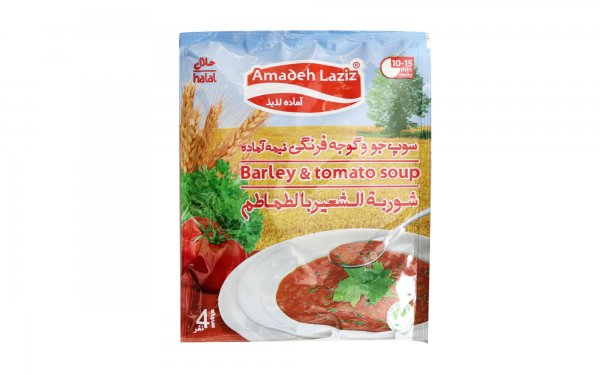 سوپ جو و گوجه‌فرنگی نیمه‌آماده لذیذ مقدار 65 گرم