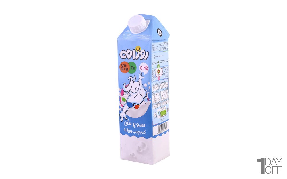 سوپر شیر کم‌چرب روزانه مقدار 1 لیتر