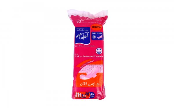 نوار بهداشتی بالدار ویژه روز 28 سانتی‌متری 10 عددی تافته