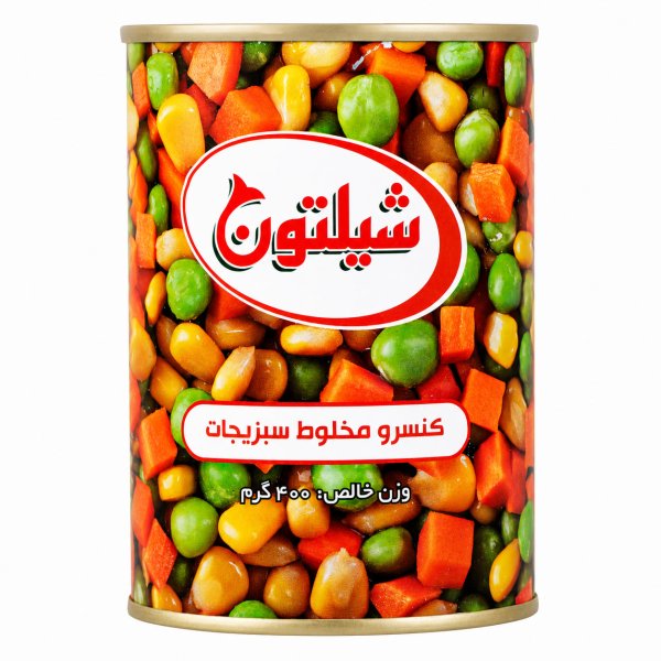 کنسرو مخلوط سبزیجات شیلتون مقدار 400 گرم