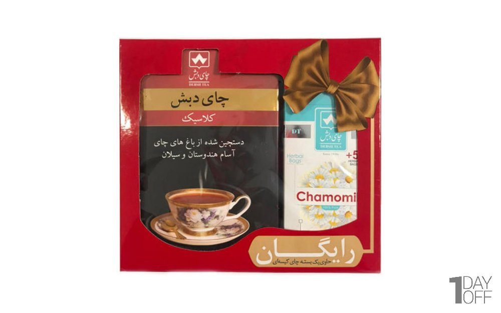چای کلاسیک دبش مقدار 500 گرم / دمنوش کیسه‌ای بابونه دبش بسته 25 عددی