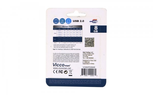 فلش مموری 8 گیگابایت ویکومن (Vicco Man) مدل VC264S