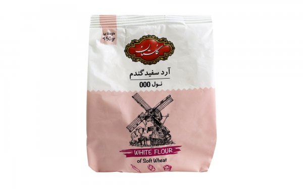 آرد سفید گندم نول 000 گلستان مقدار 450 گرم  