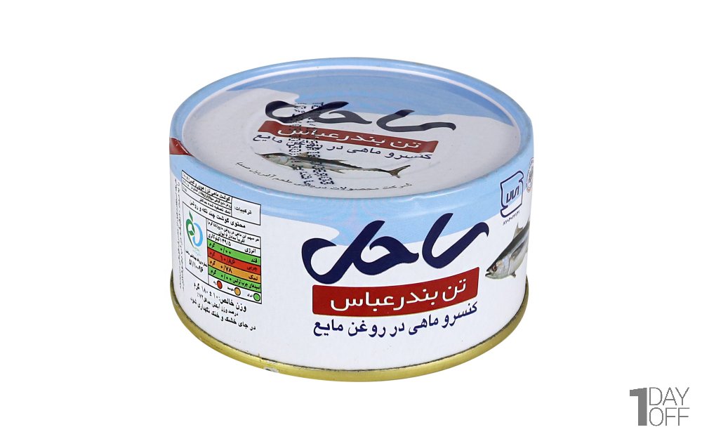 کنسرو ماهی تن در روغن‌مایع ساحل مقدار 180گرم
