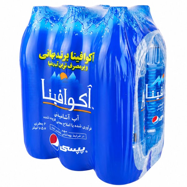 آب آشامیدنی آکوافینا پپسی مقدار 1.5 لیتر بسته 6 عددی