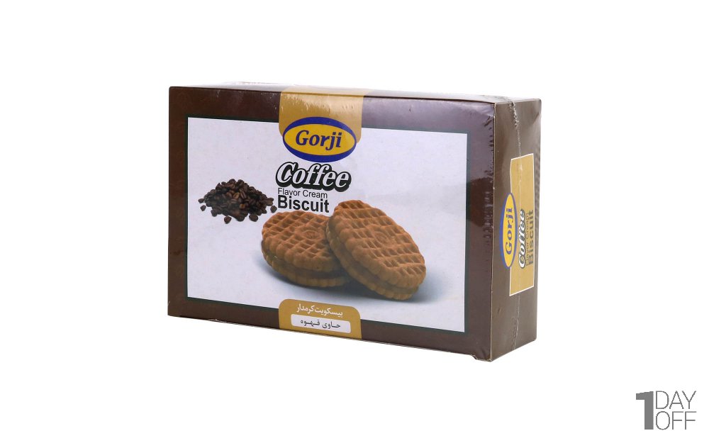 بیسکویت کرم‌دار حاوی قهوه گرجی مقدار 370 گرم