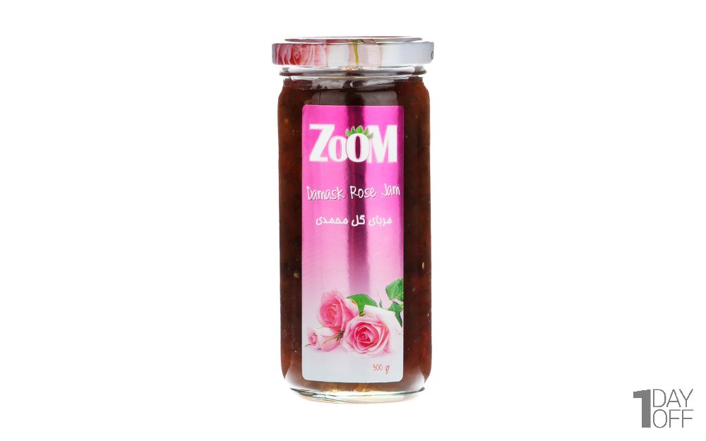 مربا گل‌محمدی زوم مقدار 300 گرم