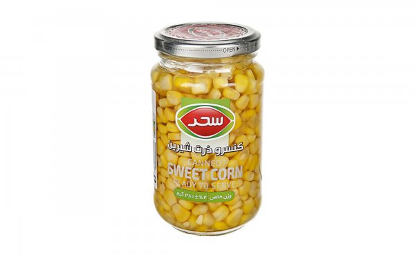 کنسرو ذرت‌شیرین سحر مقدار 380 گرم 