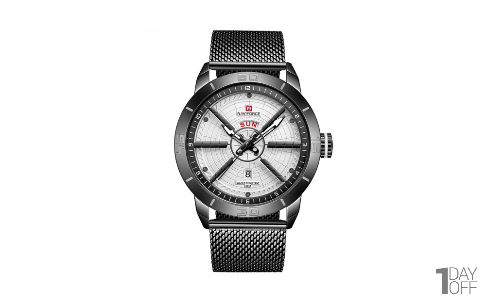 ساعت نیوی‌فورس (NAVIFORCE) مدل NF9155M رنگ مشکی کد رنگ B/W/B
