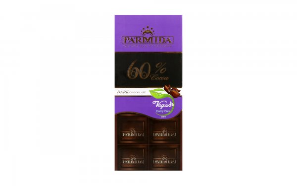 شکلات تلخ 60 درصد پارمیدا مقدار 80 گرم