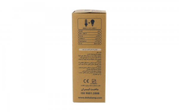لامپ کم‌مصرف مهتابی 80 وات دلتا تمام‌پیچ پایه E27