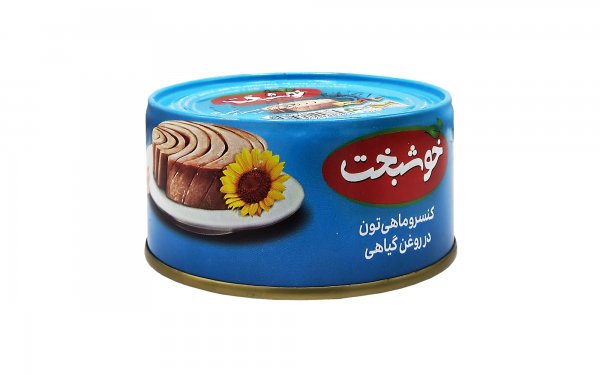 کنسرو ماهی تون در روغن گیاهی خوشبخت مقدار 180 گرم