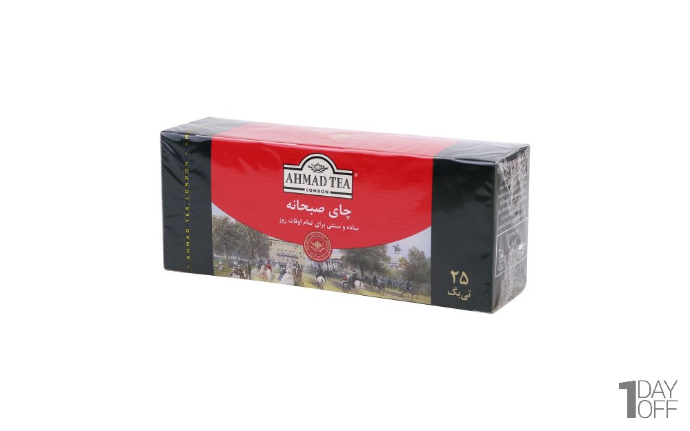 چای سیاه کیسه‌ای صبحانه احمد بسته 25 عددی