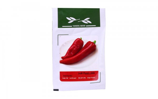 بذر فلفل پاپریکا قرمز (Red Paprika) وانیا آذر سبزینه کد F30 مقدار 25 دانه