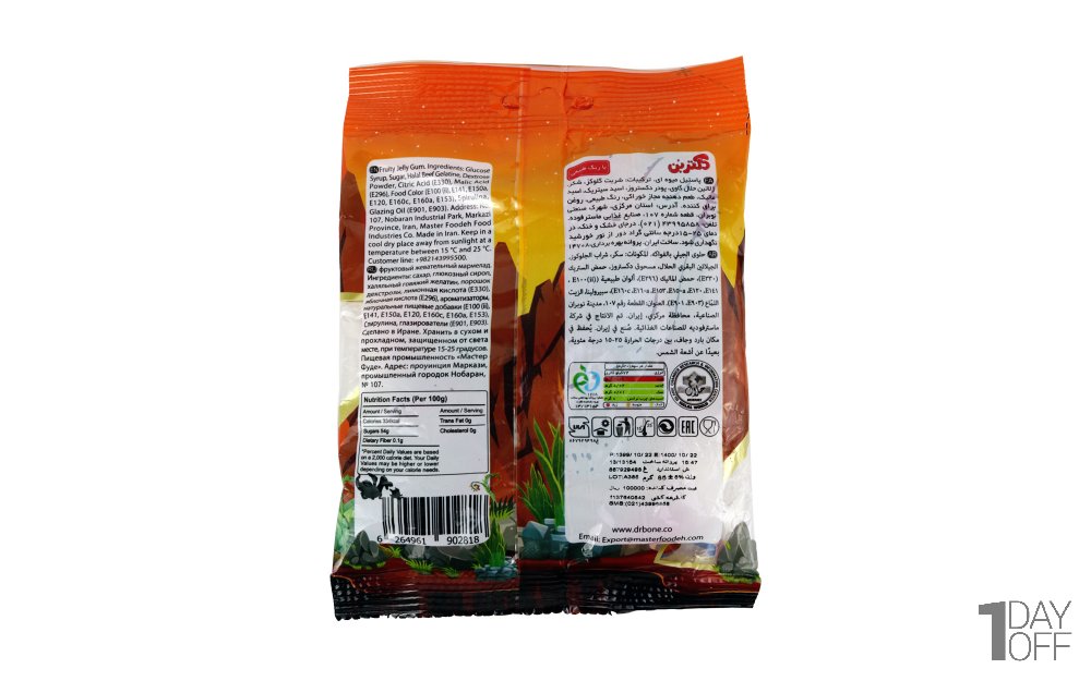 پاستیل میوه‌ای دکتر بن مدل DRAGON مقدار 85 گرم