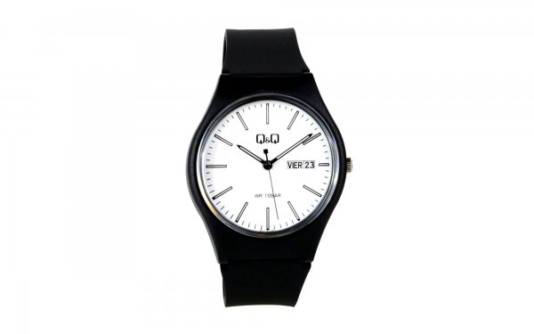 ساعت Q&Q مدل A212J001Y بند سیلیکونی مشکی