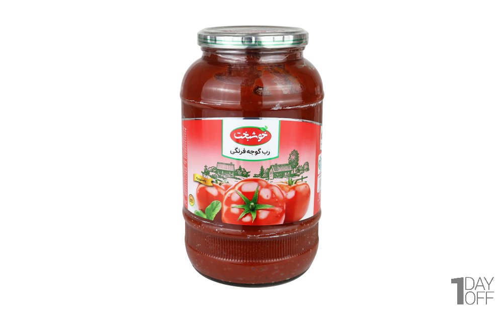 رب گوجه‌فرنگی خوشبخت مقدار 1.5 کیلوگرم
