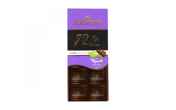 شکلات تلخ 72% پارمیدا مقدار 80 گرم