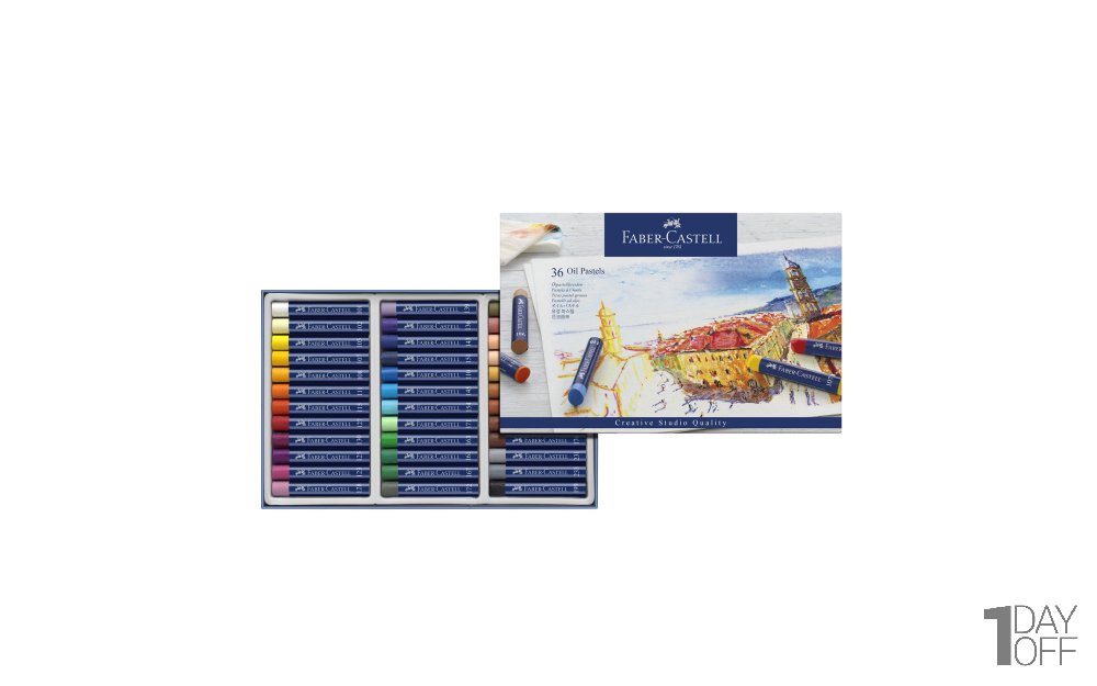 پاستل روغنی 36 رنگ جعبه مقوایی فابر کاستل (Faber Castell) سری Creative Studio Quality