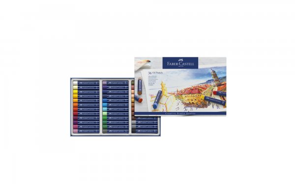پاستل روغنی 36 رنگ جعبه مقوایی فابر کاستل (Faber Castell) سری Creative Studio Quality