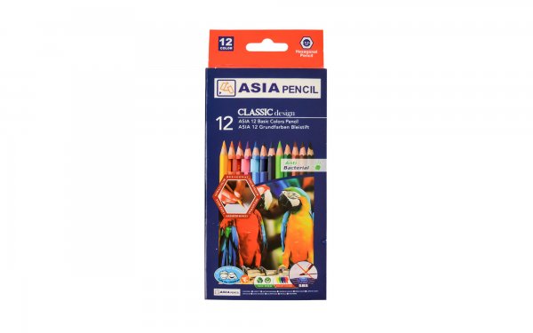 مداد رنگی 12 رنگ آسیا پنسل