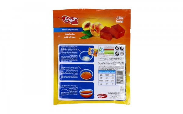 پودر ژله هلو کوپا مقدار 100 گرم