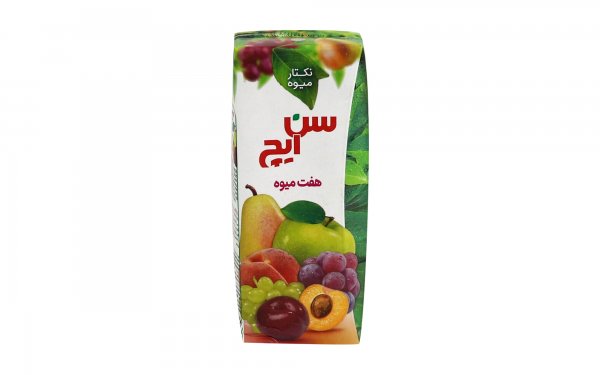 نکتار مخلوط هفت‌میوه سن‌ایچ مقدار 200 میلی‌لیتر