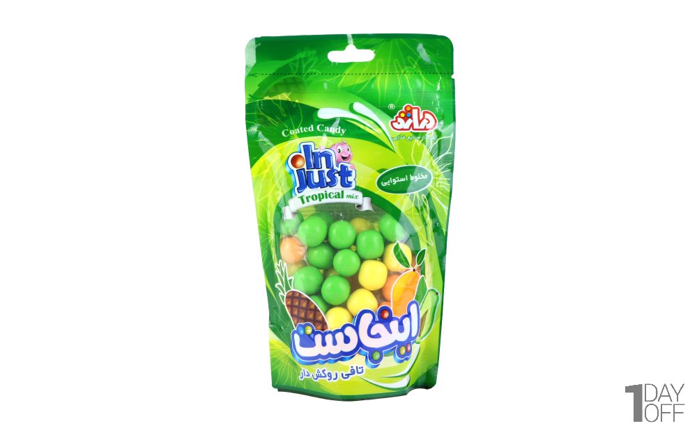 تافی روکش‌دار مخلوط استوایی اینجاست مقدار 140 گرم