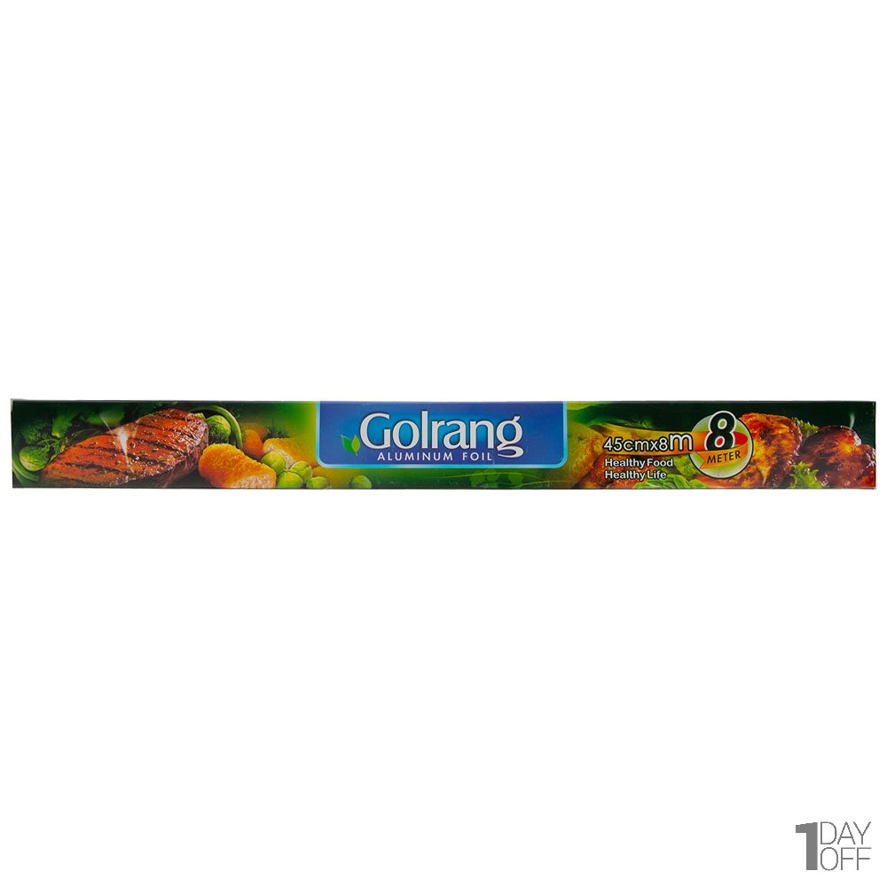 فویل آلومینیومی گلرنگ عرض 45 سانتی‌متر مقدار 8 متر