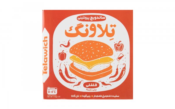 ساندویچ سفیده تخم‌مرغ فلفلی تلاونگ مقدار 170 گرم