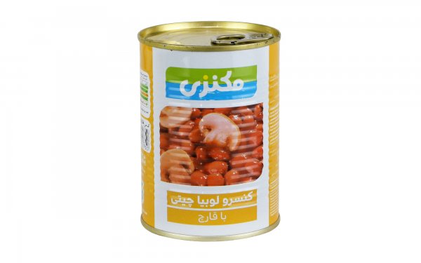 کنسرو لوبیا چیتی با قارچ مکنزی مقدار 380 گرم