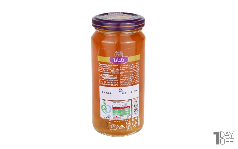 مربا سیب شانا مقدار 310 گرم