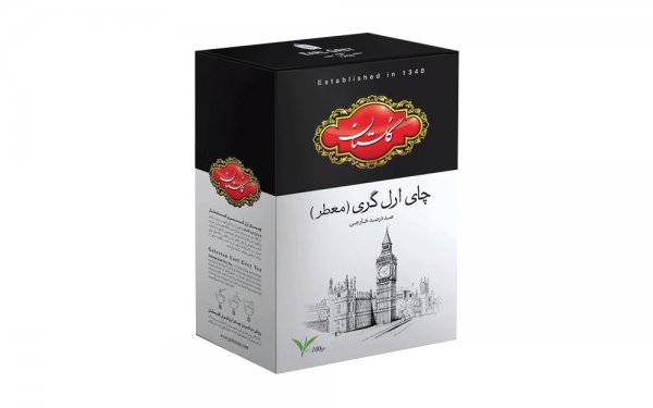 چای سیاه ارل‌گری گلستان مقدار 100 گرم  