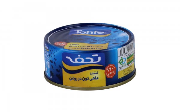 کنسرو ماهی تن در روغن تحفه مقدار 120 گرم