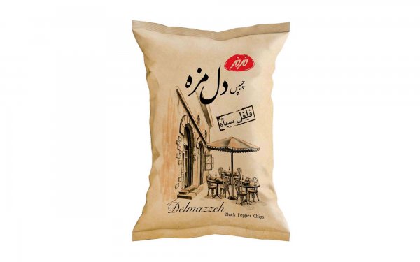 چیپس دل مزه فلفل سیاه مزمز مقدار 180 گرم