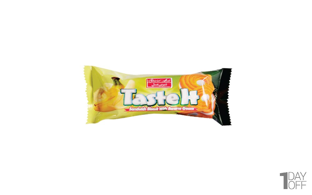بیسکویت Taste It کرم‌دار موزی شیرین‌عسل مقدار 30 گرم