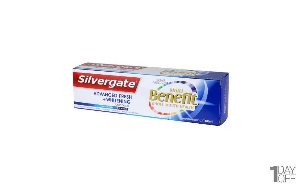 خمیردندان دندان‌های حساس با خاصیت سفیدکنندگی سیلورگیت (Silvergate) بنفی مقدار 100 میلی‌لیتر