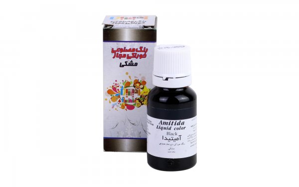 رنگ خوراکی آمیتیدا مقدار 50 گرم رنگ مشکی