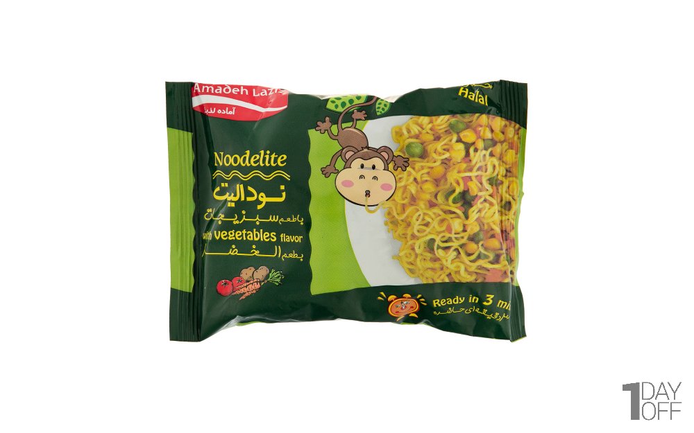 نودل با طعم سبزیجات الیت مقدار 75 گرم