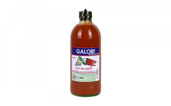 سس فلفل قرمز تند و سیر سید داود (Galori) مقدار 474 میلی‌لیتر