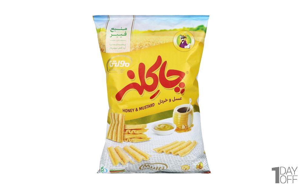  اسنک غلات با طعم عسل و خردل مولتی‌گرین چاکلز مقدار 70 گرم