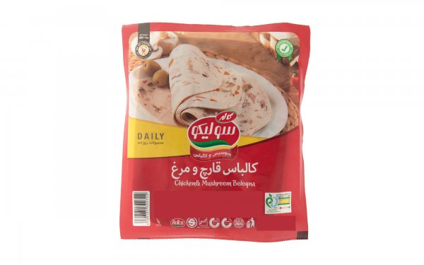 کالباس قارچ و مرغ 55% مرغ سولیکو کاله مقدار 300 گرم